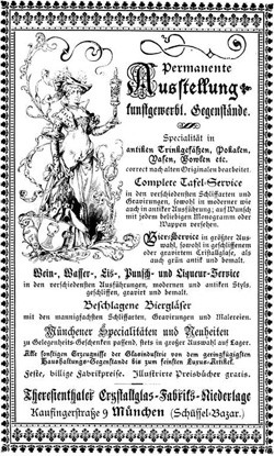 Theresienthaler Cristallglasfabrik Advert